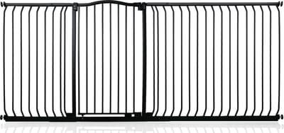 Safetots Klemhek met Gebogen Bovenkant, 216-225cm, Zwart, Hoog 100cm