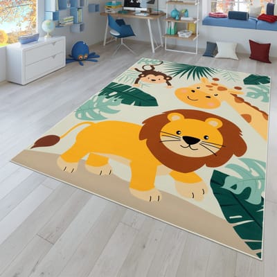 Kinderkamertapijt, jongenskamertapijt, meisjeskamertapijt, antislip dierentuindieren
