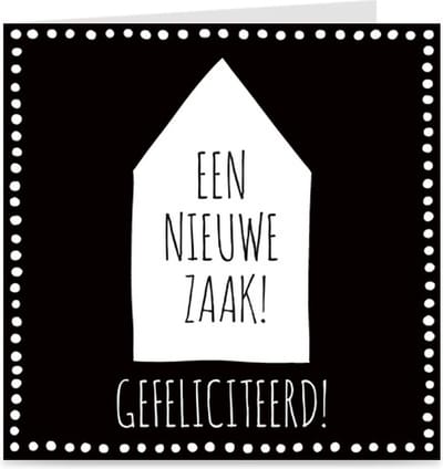EEN NIEUWE ZAAK | wenskaart / kaart met envelop | voor een nieuw bedrijf / opening winkel