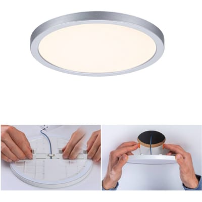 VariFit LED-inbouwpaneel Areo IP44 rond 175 mm 13W 1200lm 3000K Chroom mat
