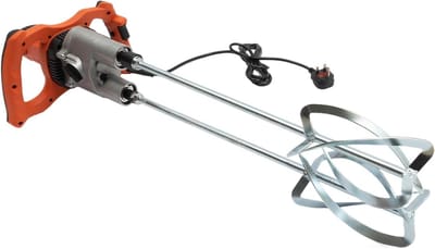 Elektrische Mixer - Mortel Mixer - Mengen van Materialen - 1800W Krachtige Motor - 6 Snelheden - Grijs