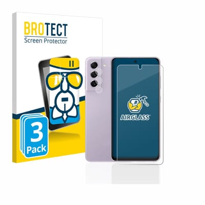 Screenprotector 3 Stuks voor Samsung Galaxy S21 FE 5G (Voor+Camera) Beschermglas transparant