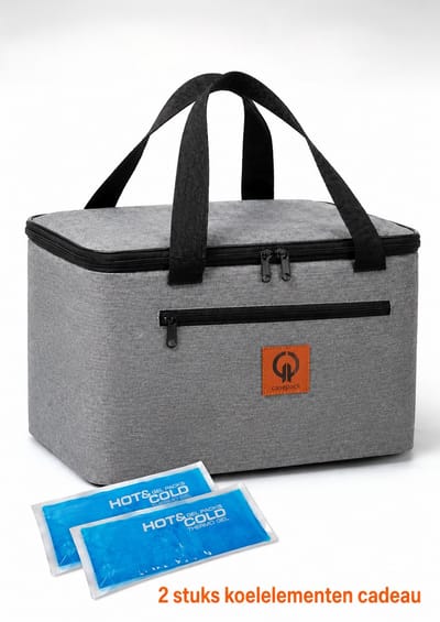 40L Koeltas| Geïsoleerde Koeltas met Ritssluiting, Draaghengsels en Voorvak| Ideaal voor Picknick, Boodschappen, Kamperen en Strand