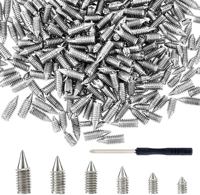 Dailygoods- Riemschroeven 420-delige set - 6 maten - Platina nikkel gecoat - Koolstofstaal - Inclusief kruiskopschroevendraaier - Ideaal voor knutselprojecten - Schroeven