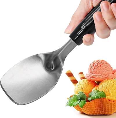 IJsschep - RVS platte ijsspatel, schep geschikt voor harde of romige desserts, spatelvormige botersnijder, 24CM-Stijl 1