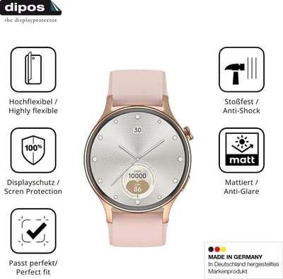 dipos FLEX – 2x Matte Screenprotector geschikt voor aeac AR01 1.32 Zoll | Volledige Schermbescherming | Case-Friendly