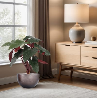 Philodendron kunstplant Deluxe 80cm Burgundy