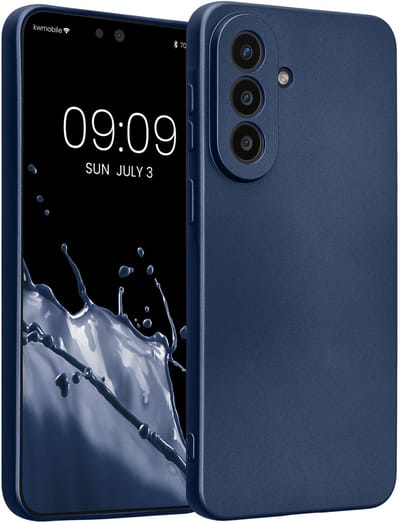 kwmobile metallic telefoonhoesje van TPU - geschikt voor Samsung Galaxy A57 5G - Flexible case voor smartphone - In metallic blauw