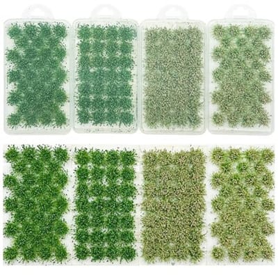Miniatuur Kleurrijke Bloemcluster - 120 Stuks Statisch Gras Plukjes voor Model Trein en Landschap