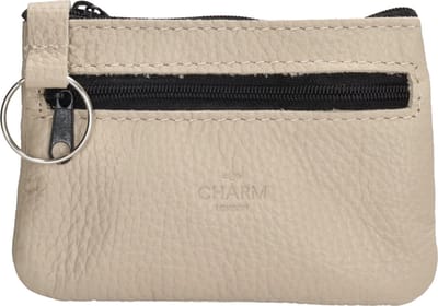 Charm London Anna Sleuteletui - 100% Leer - Leren Tas - Lichtgrijs
