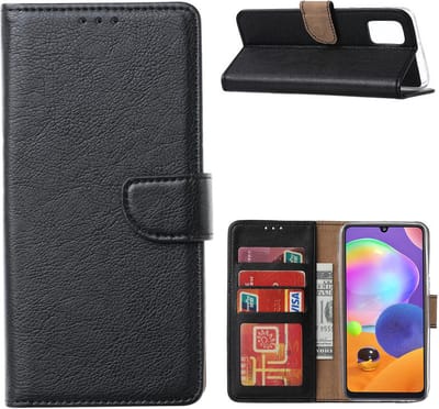 Cityhoesje-Bookcase Geschikt voor Samsung A31 – Pasjeshouder