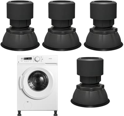 Anti-vibratie voeten voor wasmachines en drogers, geluids- en trillingsreductie, verstelbare dempingspads 10-12 cm voor stabiliteit en comfort