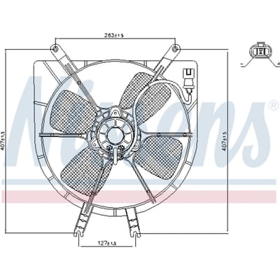 Koelventilatorwiel, motorkoeling NISSENS 85043