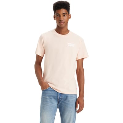 Levi's Graphic Crewneck Tee Ssnl Bw Pale Peach Maat: M | Basic T-Shirts Outlet | Heren | Roze
