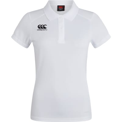 Canterbury Dames/Dames Club Dry Poloshirt (Wit)