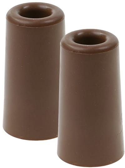 Benson Deurbuffers / deurstoppers - 2x - bruin - rubber - 75 x 40 mm - deurstop