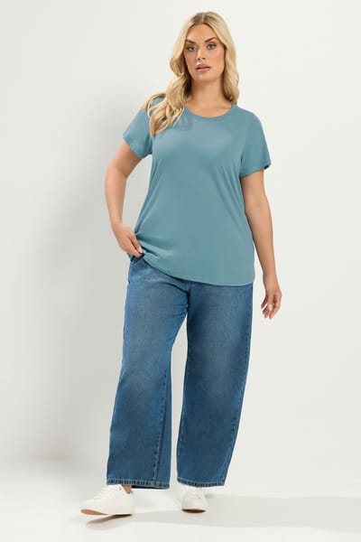 Yours Yourset 2Pack Blauwe En Grijze Core Basic Tshirtssize 40
