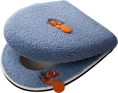 Bovista Wc Bril Hoes - Toiletbril Cover - Toiletbril - Wc Deksel - Toiletafdekking - Verwarmde Wc Bril - (Niet Elektrisch) - Zacht - Blauw