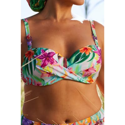 Livera Sw Bra Tshirt Bandeau Britt Twist Barba Graphic Flower Size: DE36 | Bikinis Outlet | Dames |