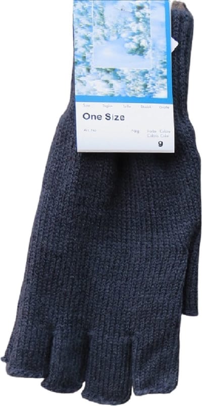 Handschoenen heren winter halve vingers - prijs per 2 paar