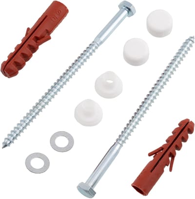 Bevestigingsset toilet - Vloerbevestiging bidet - Sanitaire installaties - Duurzame nylon pluggen - Ø6x110 mm schroeven