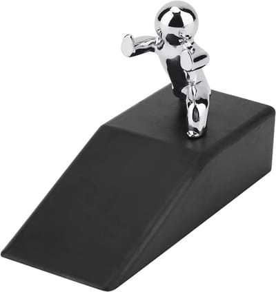Deurstopper Set - Deurwiggen - Deuren Open Houden - Zinklegering Rubber - 20x14x10 cm - Zwart