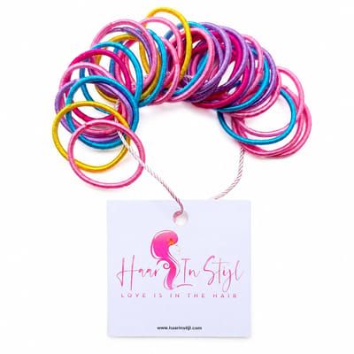 Haar in Stijl® Masia 100 Mini Haarelastiekjes Multicolor - 2.5 cm Kids