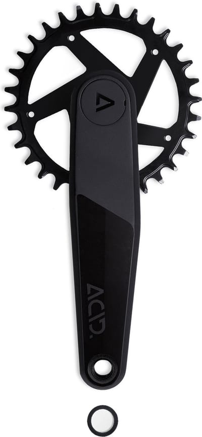 Acid Crank Set MTB Square Taper 32T - 170 mm - Crankstel - MTB 32T - 170 mm - Aluminium - Zwart