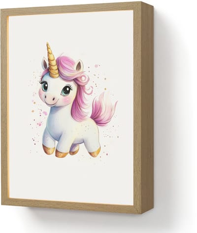 Nachtlampje 30x40 cm - Kinder lamp - Eenhoorn - Roze - Magie - Tafellamp kinderkamer draadloos - Slaapkamer lampje - Bedlamp kinderen - Kinderlampje - Wandlamp babykamer - Nachtlampjes