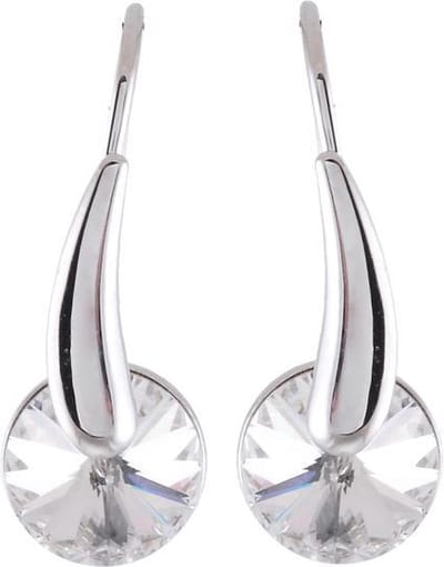 Behave – Oorbellen Dames – 8 mm – zilverkleurig – 23 mm lang