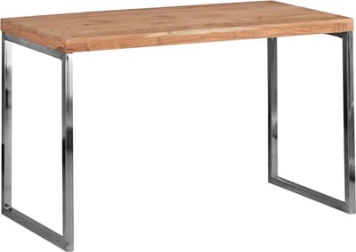 Bureau - Acaciahout - Computertafel met metalen poten - Rustieke laptoptafel - 120 x 60 cm