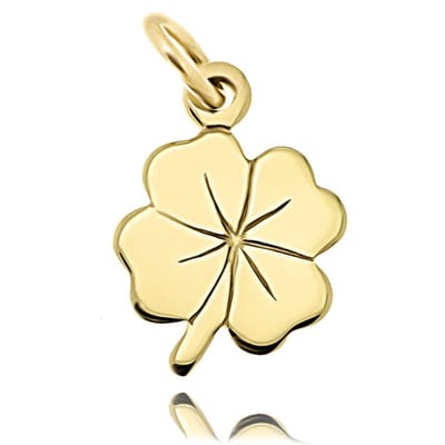 Juwelier Zwartevalk 14 Karaat gouden klaver hanger - 14.101.171