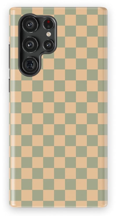 Design Hoesje Samsung Galaxy S22 Ultra | Geschikt Voor Mag | Tiny Squares Checkered Print | Backcover Samsung Galaxy S22 Ultra Calm Tiles