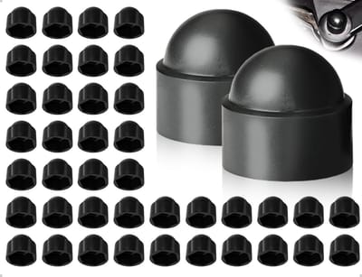 Dailygoods- Schroefafdekkingen 40 stuks - Duurzame Zeskantige Beschermafdekking - Dopmoeren M10 - Kunststof - Eenvoudig Ontwerp - Glad Vlak Oppervlak - Schroefdoppen