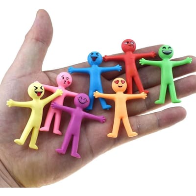 10 Stuks Nieuwigheid Rekbaar Stretch Speelgoed Schattig Kleurrijk Geel Stressverlichter Rekbaar Fidget Cadeaus TPR Zacht Plastic Creatief Poppen Speelgoed brown