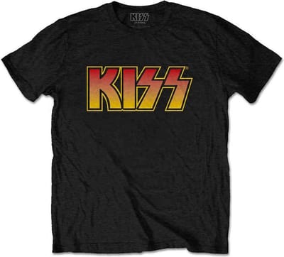 Kiss - Classic Logo Heren T-shirt - S - Zwart