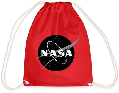 NASA zwart-wit klassiek logo Gymtas