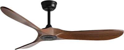 Livano Plafondventilator - Met Verlichting - Plafond Ventilator - Met Lamp - Plafonniere Met Ventilator - Donker Hout - 90cm