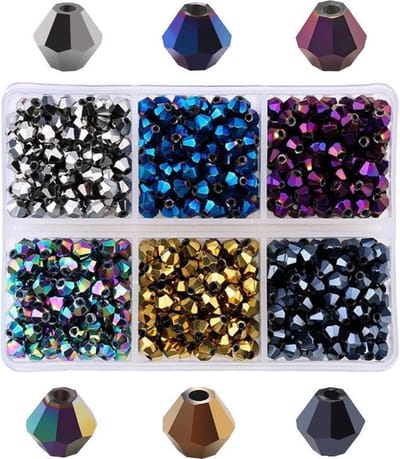 Fako Bijoux - DIY Kralen Set - Glas Kralen Facet Geslepen - Glaskralen - Sieraden Maken - 4mm - 600 Stuks - Blinqi