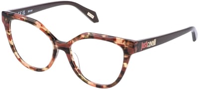 Just Cavalli VJC130 Avana scura maculata arancio 53/16/140 WOMAN Brilmonturen