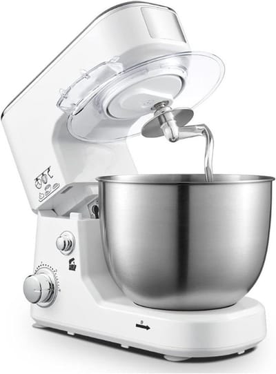 Keukenmachine - Deegmixer Garde - Bakken en Koken - Krachtige 1000W Motor - 5L Kom - Wit
