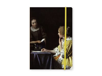 Lanzfeld Vermeer - Kunst Notitieboek A5 - Gelinieerd - Dame en Dienstbode - 80 Pagina's - Softcover