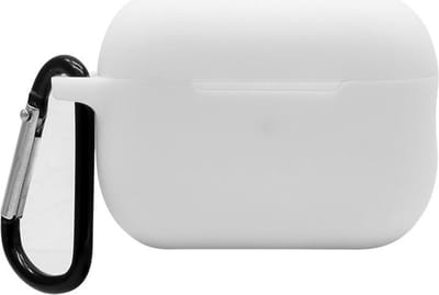 Luxe Siliconen Hoesje Geschikt Voor Apple AirPods Pro 2 (2022) Draadloze Oordopjes - Soft Case Cover Protector - Draadloze Oplaadcase Opbergcase Travel Beschermhoes - Reis Opberghoes Shell Beschermer Hoes - Met Karabijn Haakje Clip - Wit