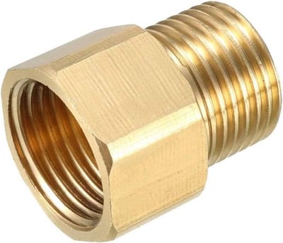 Schroefdraad pijpfitting 1/2 PT man x vrouw koppeling messing connector buizen - duurzaam en betrouwbaar