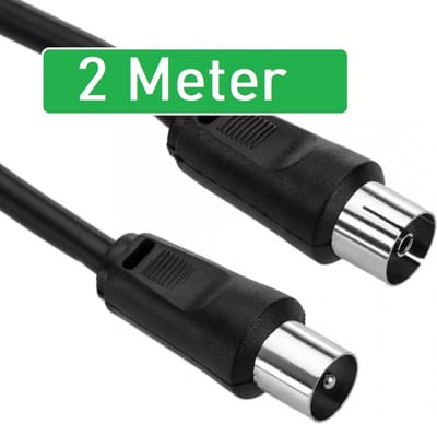4G Coax Kabel - 2 Meter - Digitale TV Snoer - 4K Ultra HD Coaxkabel - Antennekabel - Geschikt voor Ziggo TV, Satelliet - IEC Male to Female