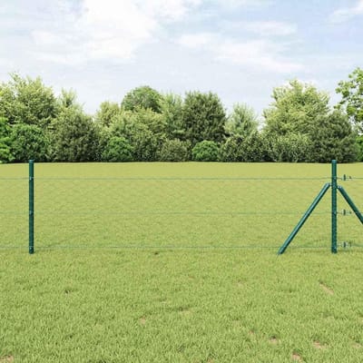 Hekpalen - Tuinpalen - Hekwerk Plaatsen - Staal met PVC coating - 1.4 m - Groen