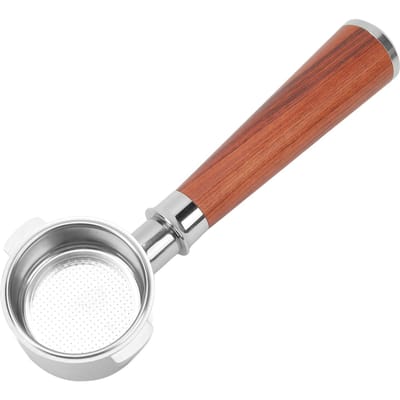 Koffie Portafilter RVS 51mm Mand Bodemloze Portafilter Houten Handvat Portafilter voor Type A Red Acid Branch