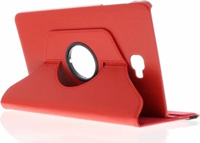 LuxeBass 360° Draaibare Bookcase Samsung Galaxy Tab A 10.1 (2016) tablethoes - Rood - telefoonhoes - gsm hoes - telefoonhoesjes