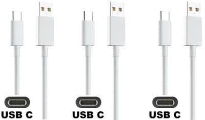 3 stuks OneOne 0,9m USB C kabel. Stevige laadkabel. Oplaadkabel snoer past op Universeel Bang & Olufsen, Blackview, Beats, Boox (ONYX), Canon, DJI, Fuji FujiFilm, Gigaset, GoPro, Corsair, JBL