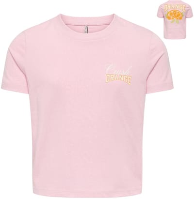 Only t-shirt meisjes - roze - KOGannbel - maat 134/140